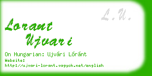 lorant ujvari business card