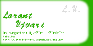 lorant ujvari business card